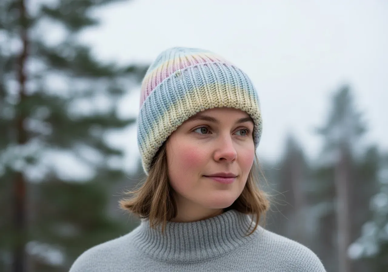 Smart kvinna i Pastel Beanie